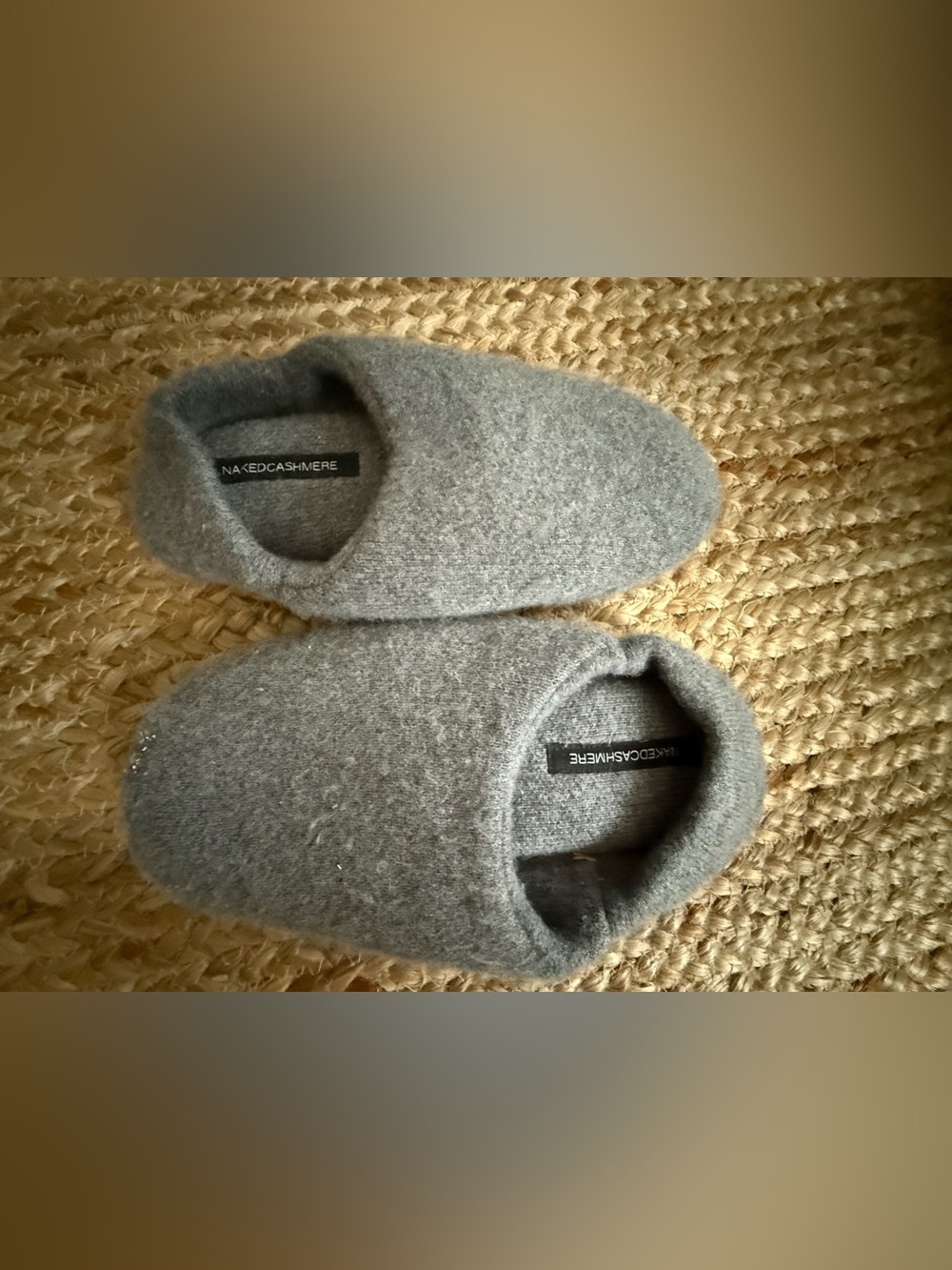 NakedCashmere  Gray Felt Slip-On Slippers